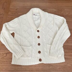 Vintage Cable Knit Grandpa Cardigan Sweater